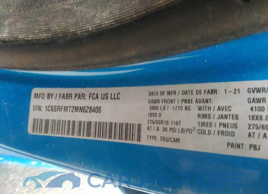 1C6SRFMT2MN628406# 9