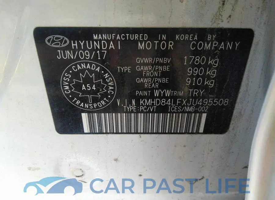KMHD84LFXJU495508# 9