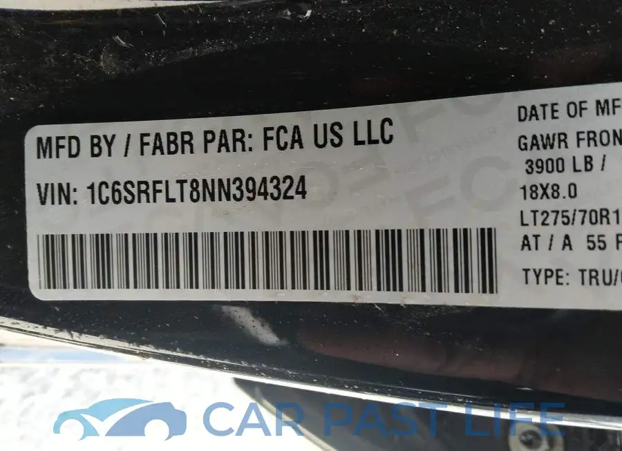 1C6SRFLT8NN394324# 9