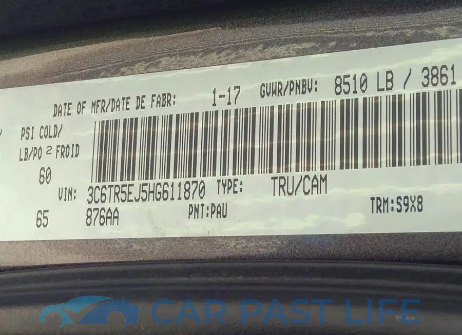 3C6TR5EJ5HG611870# 9