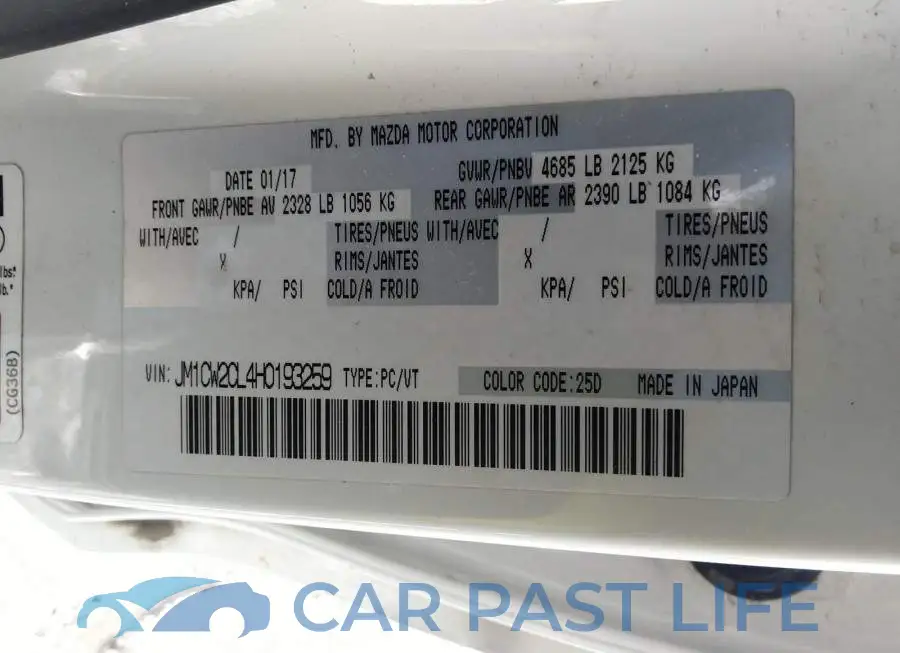 JM1CW2CL4H0193259# 9