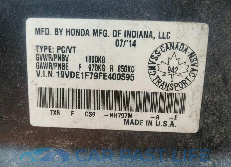 19VDE1F79FE400595# 9