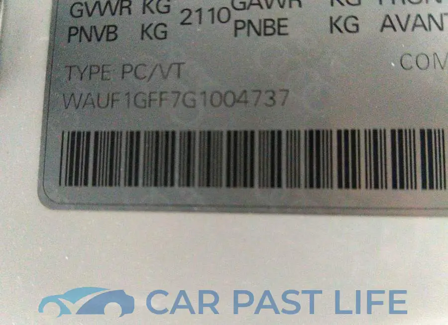 WAUF1GFF7G1004737# 9