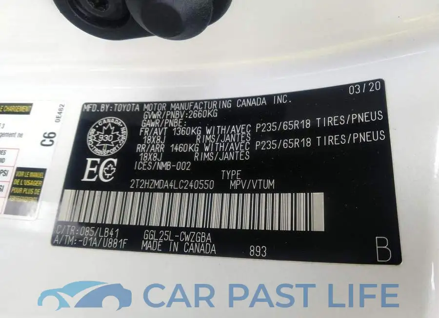 2T2HZMDA4LC240550# 9