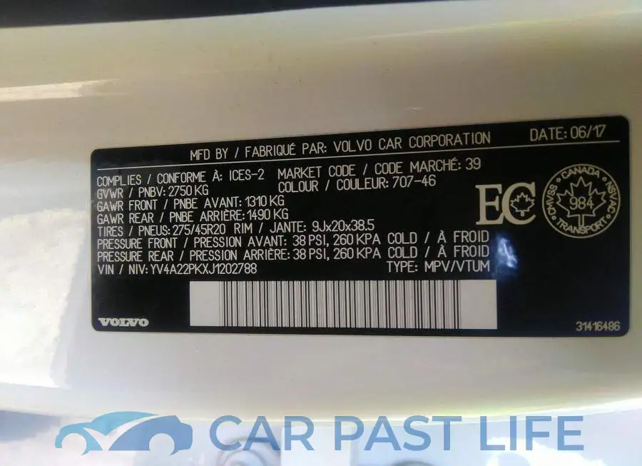 YV4A22PKXJ1202788# 9