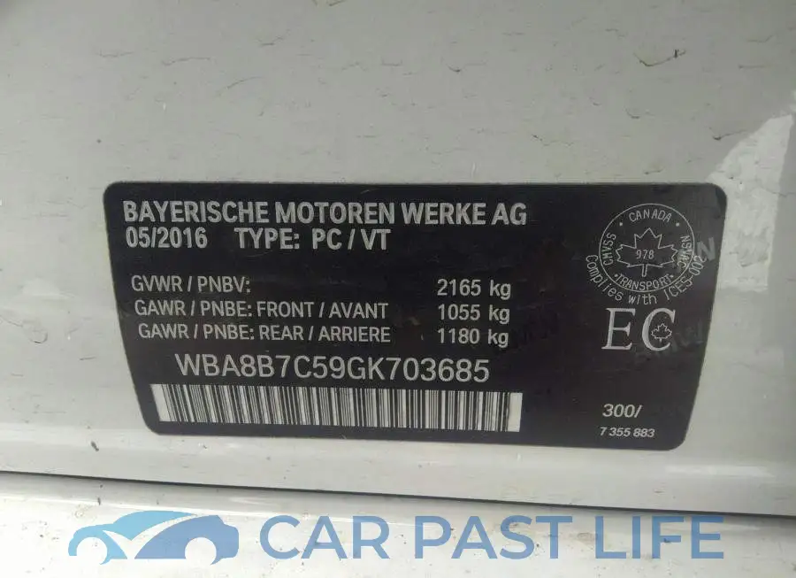 WBA8B7C59GK703685# 9