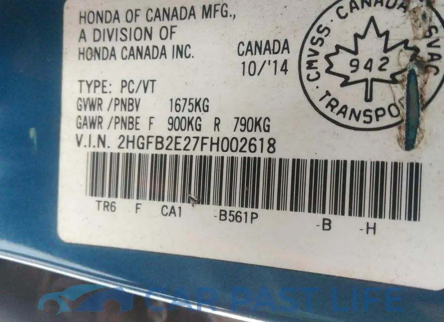 2HGFB2E27FH002618# 9