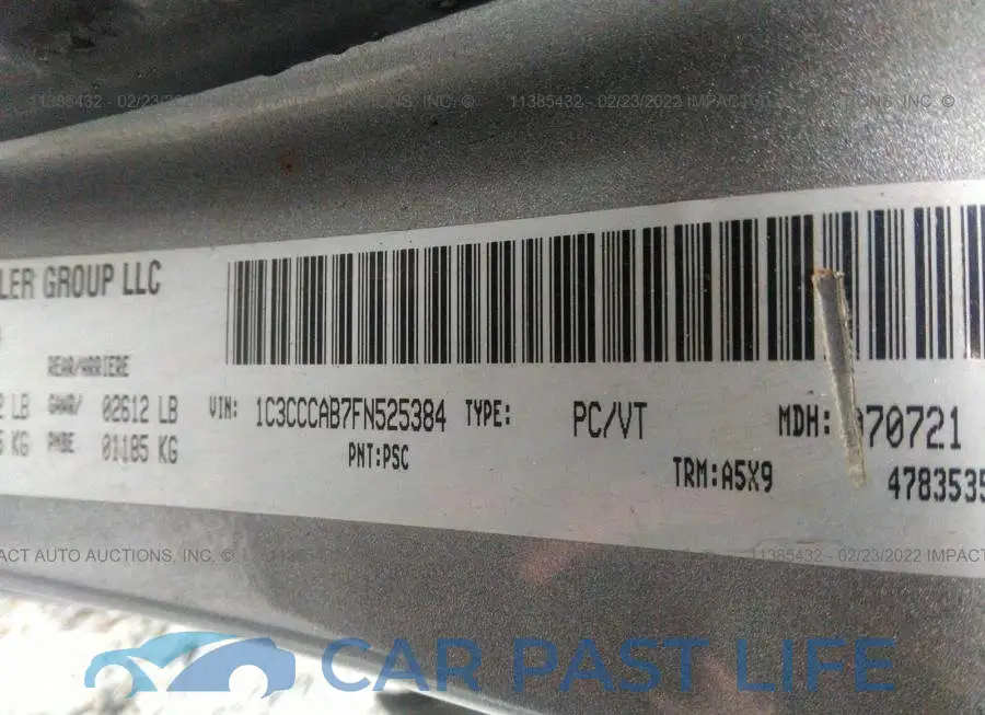 1C3CCCAB7FN525384# 9