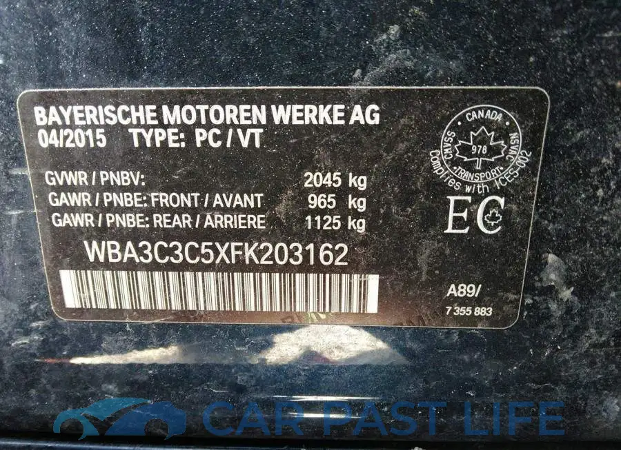 WBA3C3C5XFK203162# 9