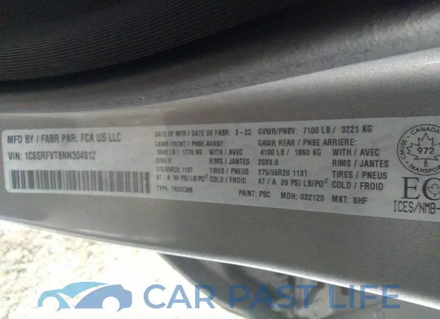 1C6SRFVT8NN304912# 9