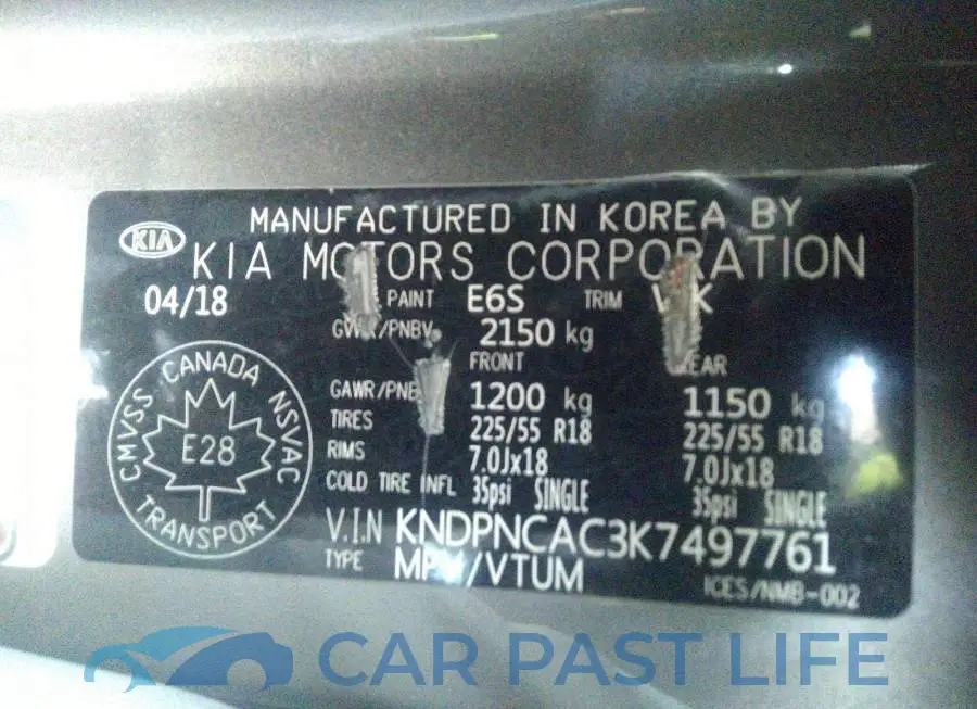 KNDPNCAC3K7497761# 9
