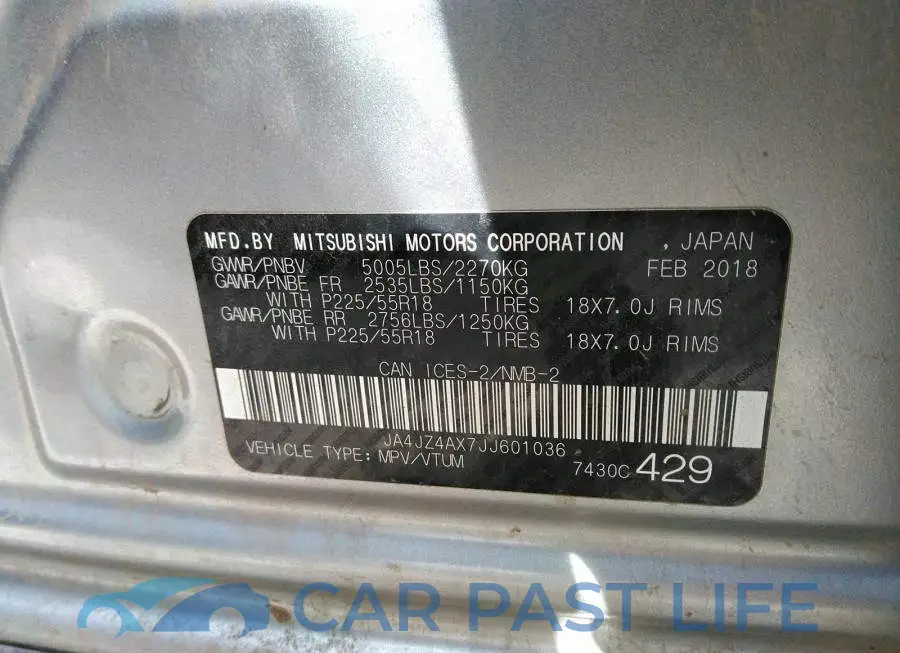 JA4JZ4AX7JJ601036# 9