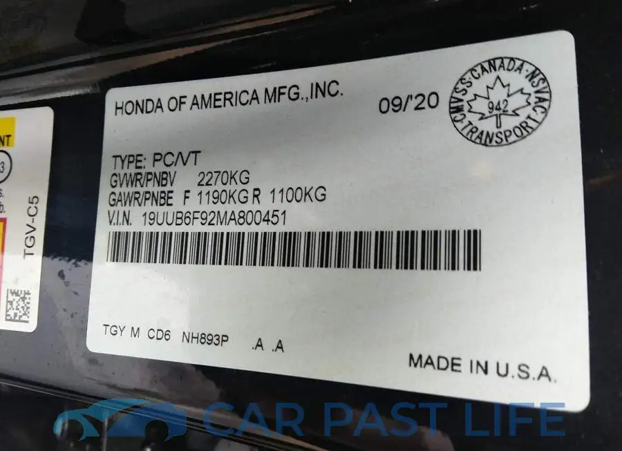 19UUB6F92MA800451# 9