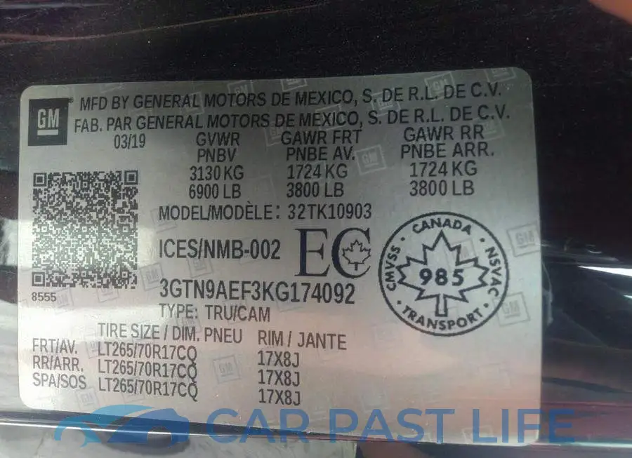 3GTN9AEF3KG174092# 9
