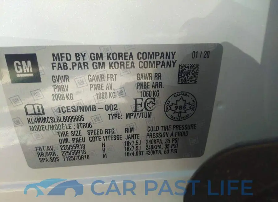 KL4MMCSL6LB095665# 9
