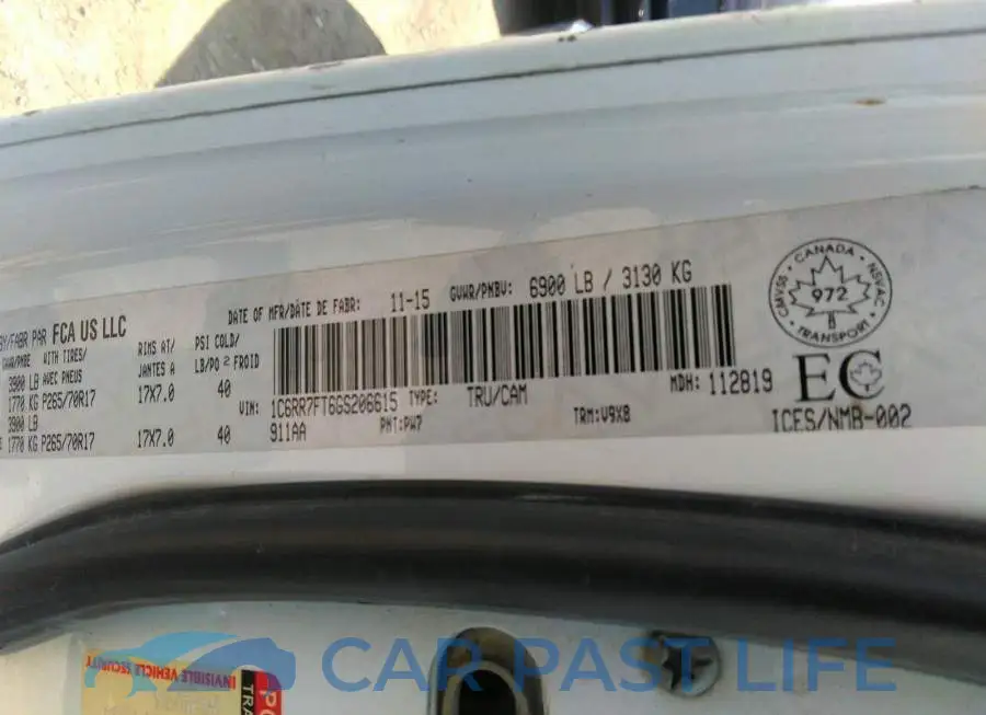 1C6RR7FT6GS206615# 9