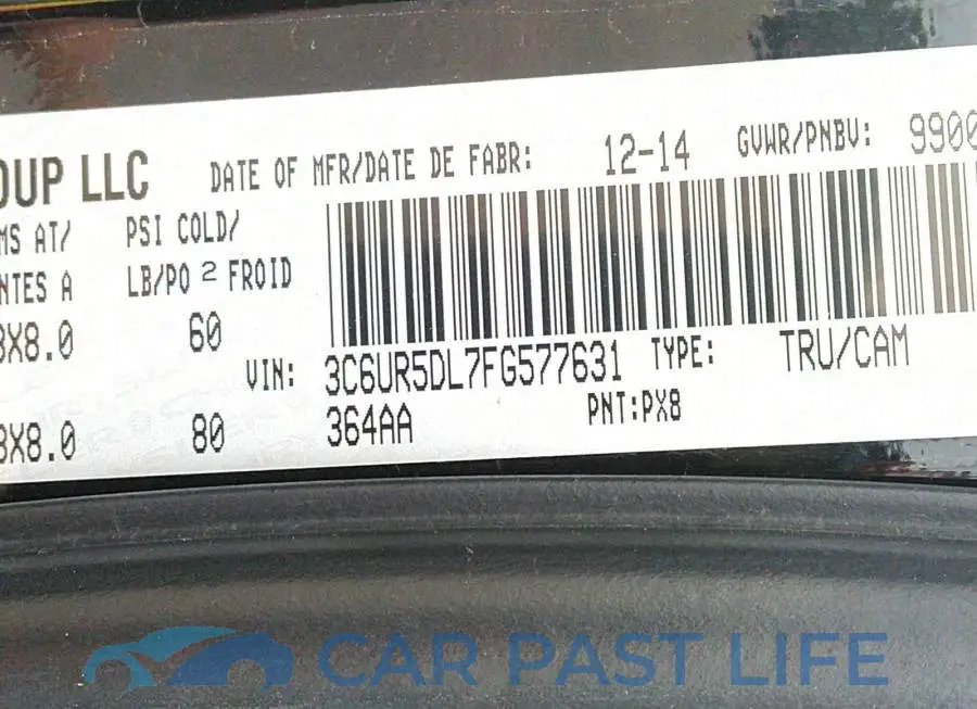 3C6UR5DL7FG577631# 9