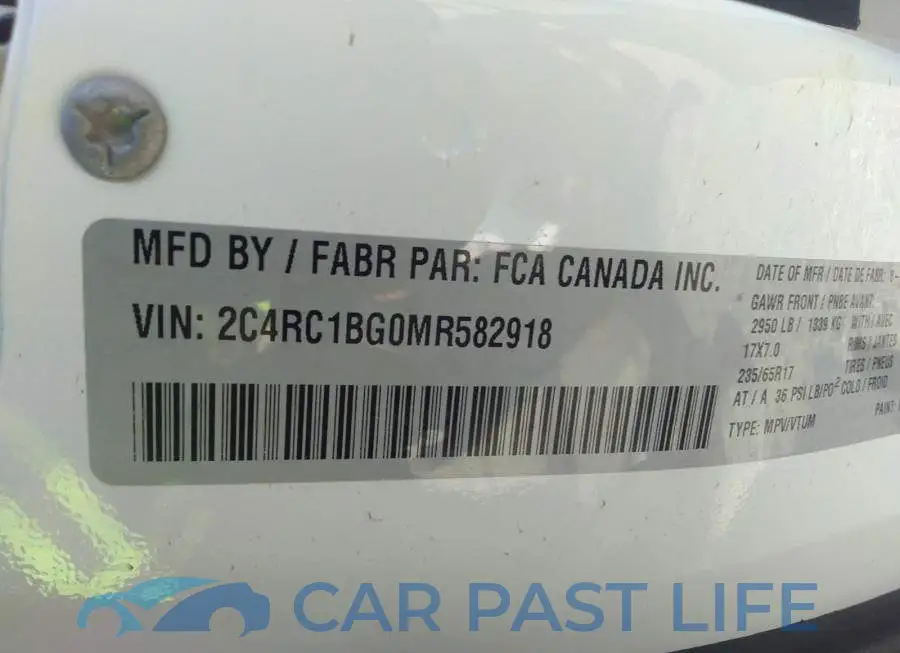 2C4RC1BG0MR582918# 9