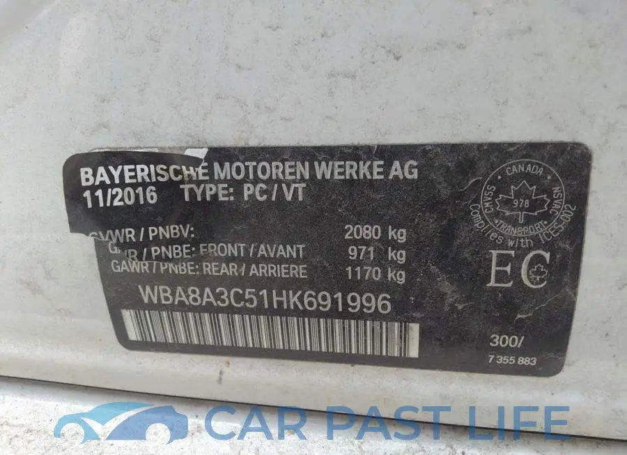 WBA8A3C51HK691996# 9