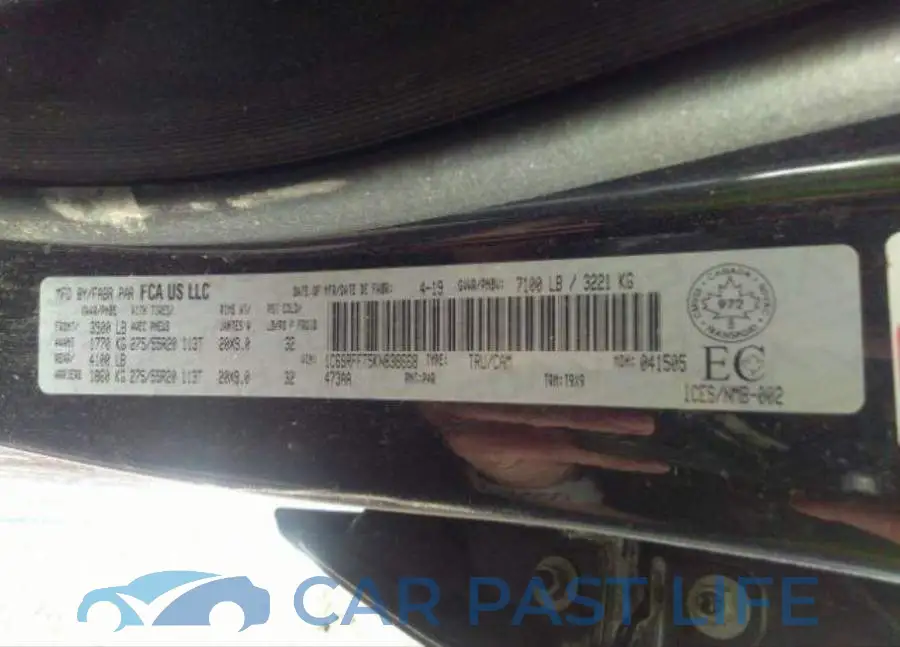 1C6SRFFT5KN838668# 10