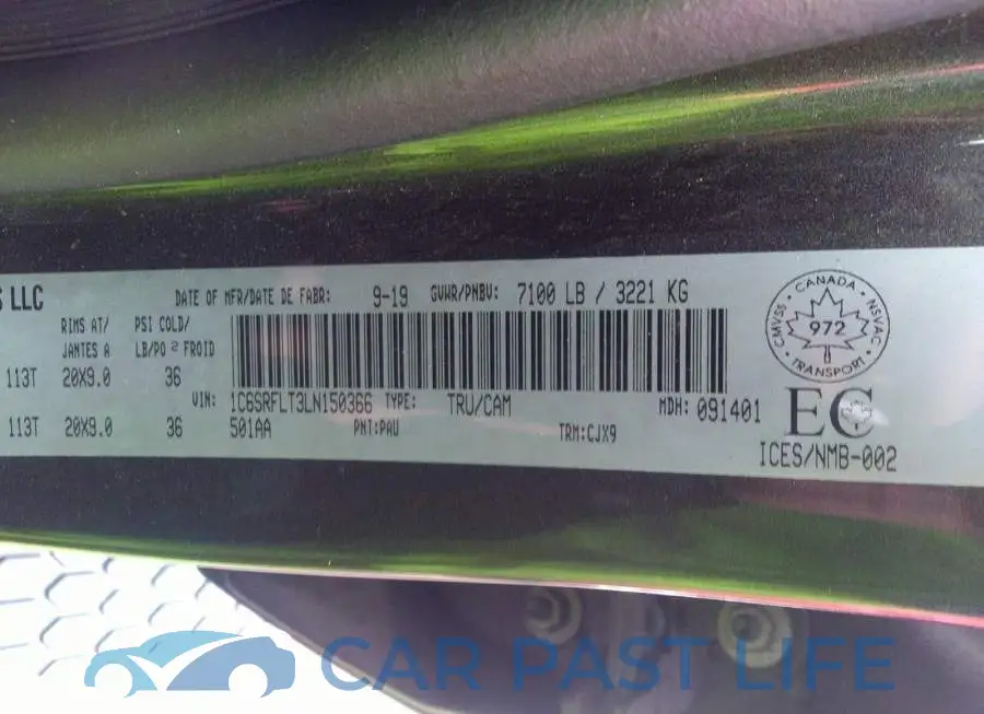 1C6SRFLT3LN150366# 9