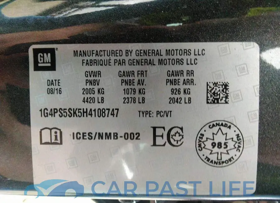 1G4PS5SK5H4108747# 9