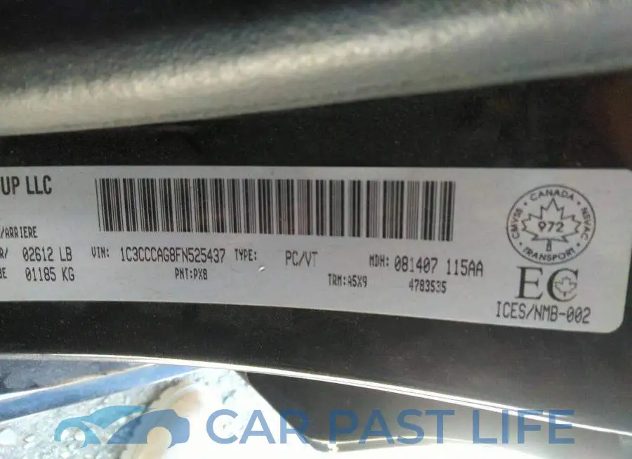 1C3CCCAG8FN525437# 9