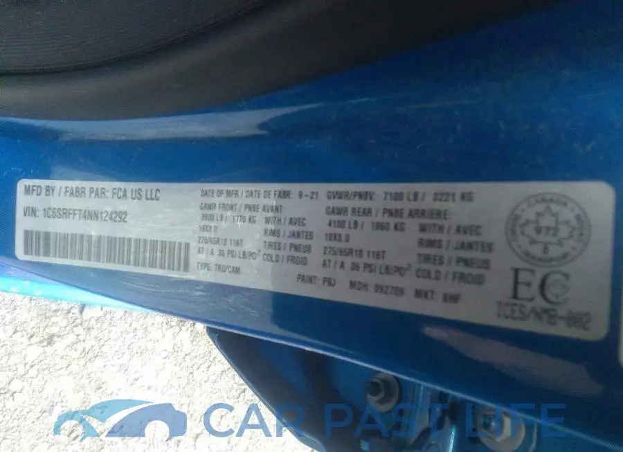 1C6SRFFT4NN124292# 9