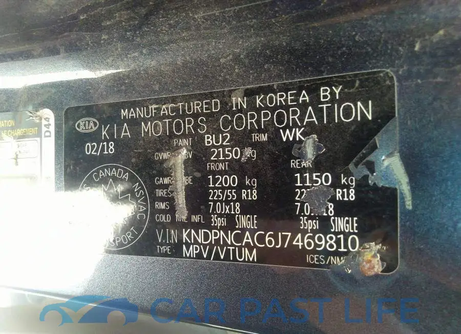 KNDPNCAC6J7469810# 9