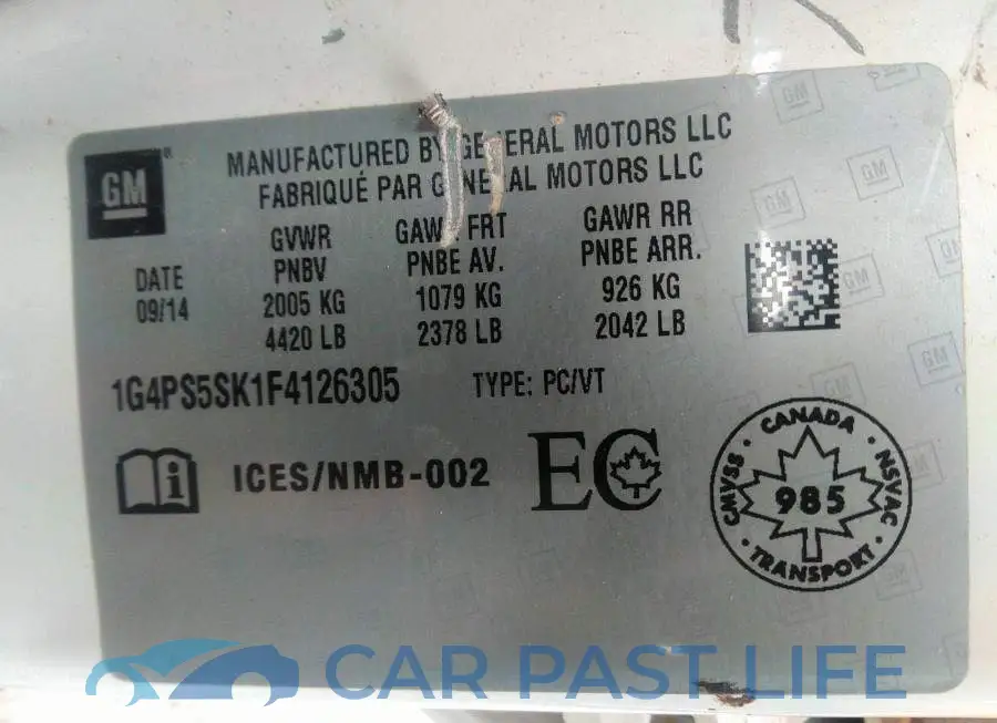 1G4PS5SK1F4126305# 9