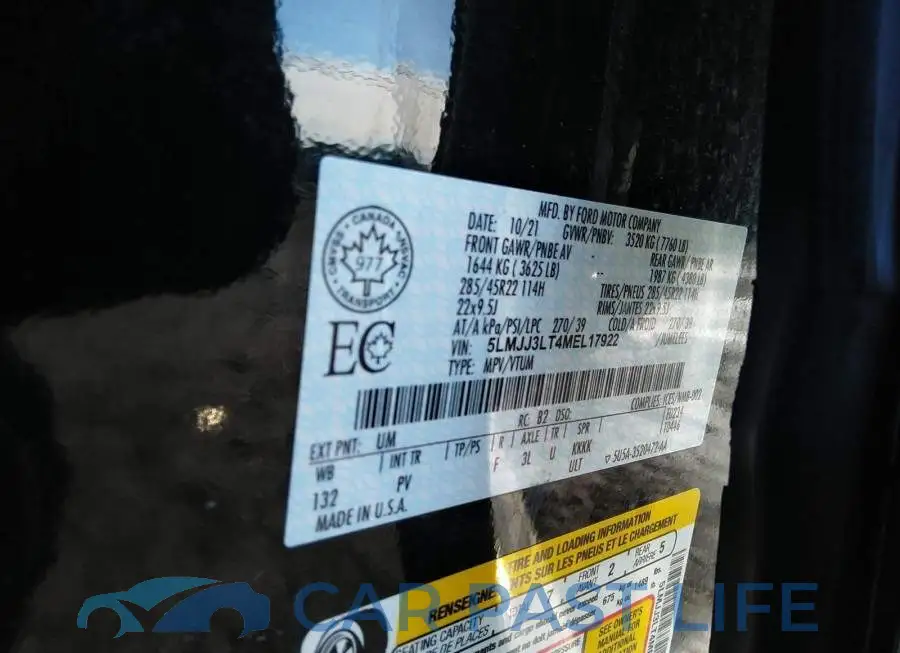 5LMJJ3LT4MEL17922# 9