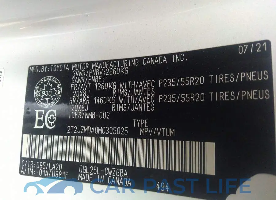 2T2JZMDA0MC305025# 9