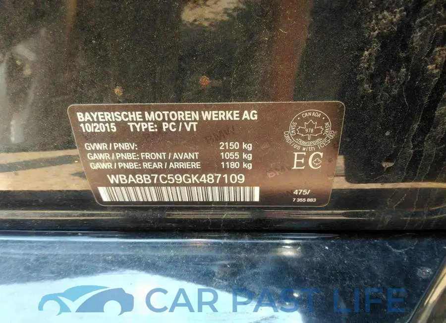 WBA8B7C59GK487109# 9