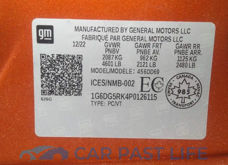 1G6DG5RK4P0126115# 9