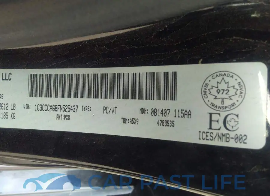1C3CCCAG8FN525437# 9