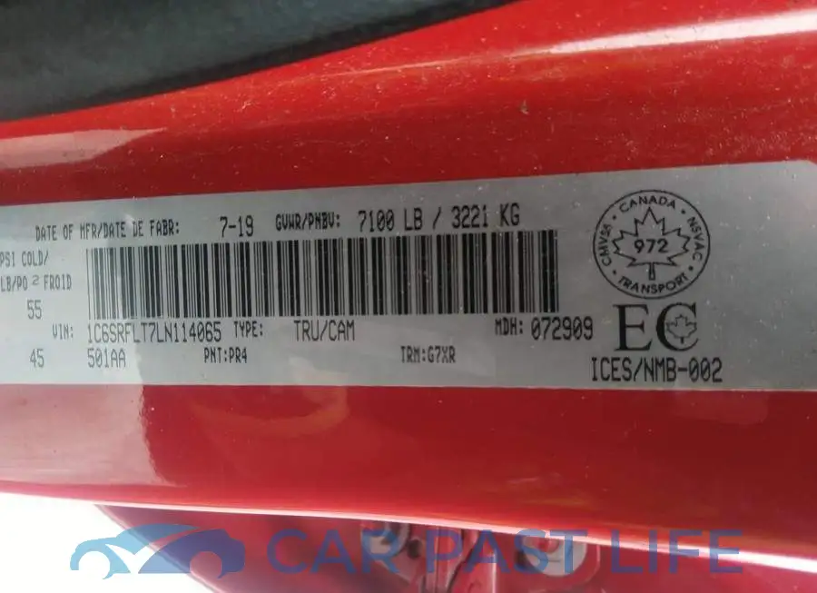 1C6SRFLT7LN114065# 9