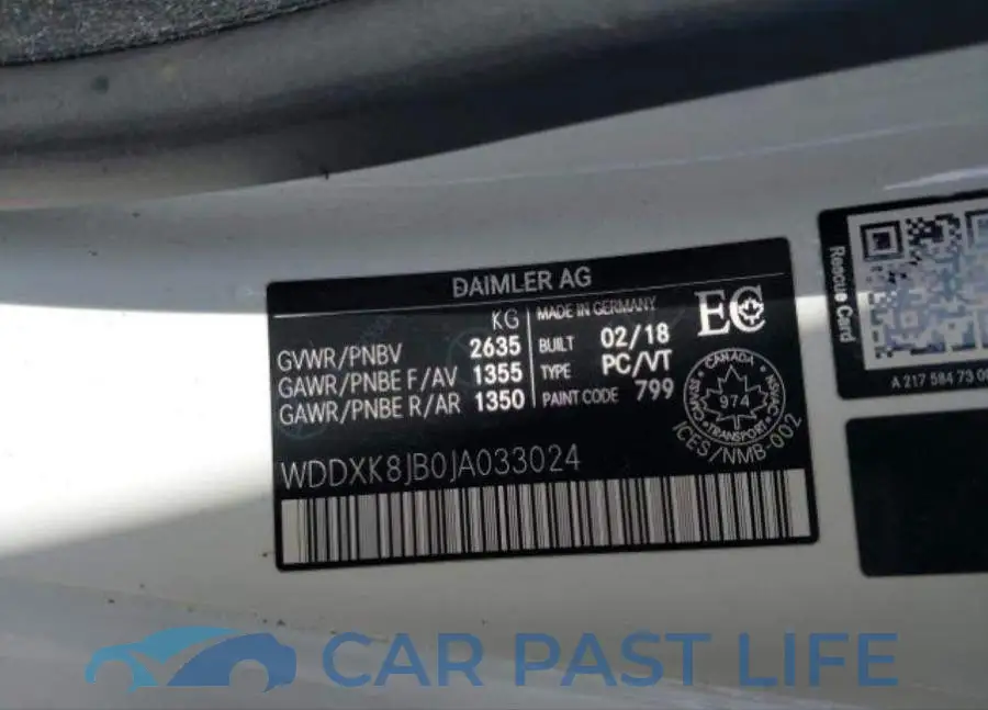 WDDXK8JB0JA033024# 10
