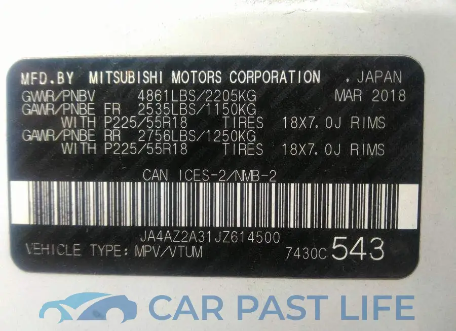 JA4AZ2A31JZ614500# 9