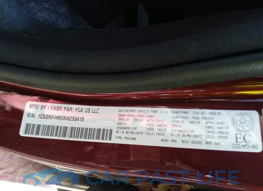 1C6SRFHM0NN299418# 9
