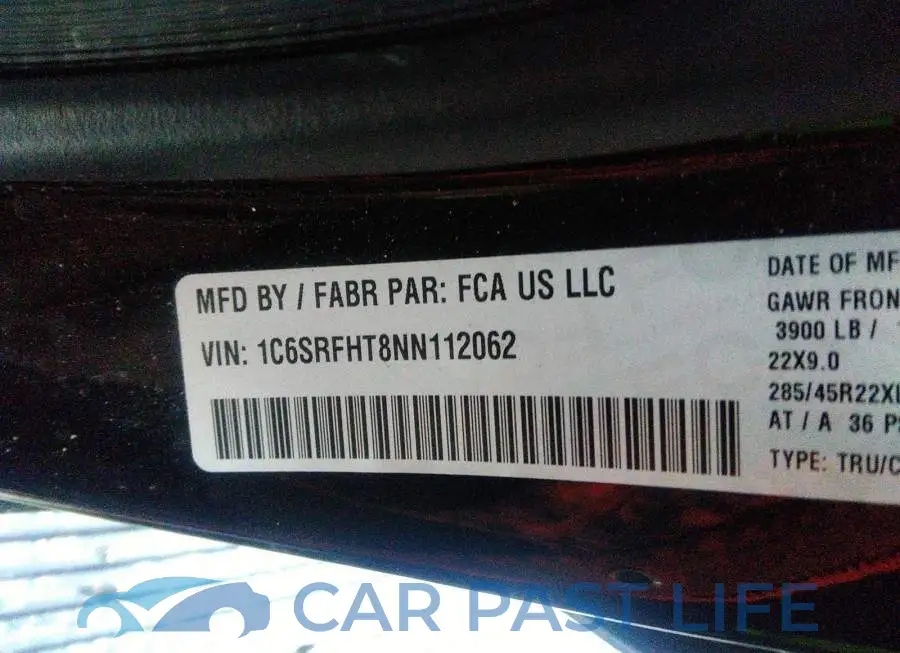 1C6SRFHT8NN112062# 9
