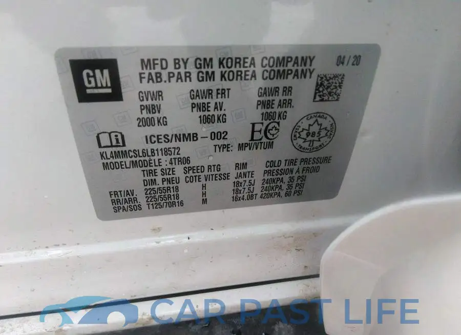 KL4MMCSL6LB118572# 9