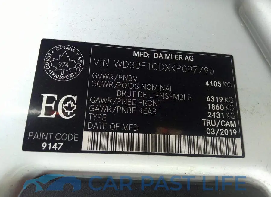 WD3BF1CDXKP097790# 9