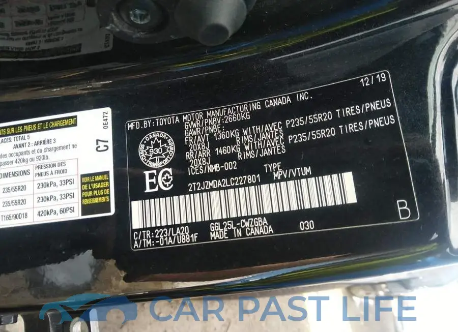 2T2JZMDA2LC227801# 9