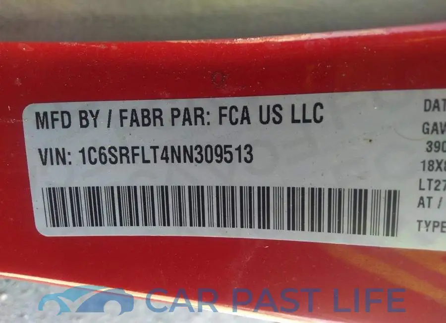 1C6SRFLT4NN309513# 9