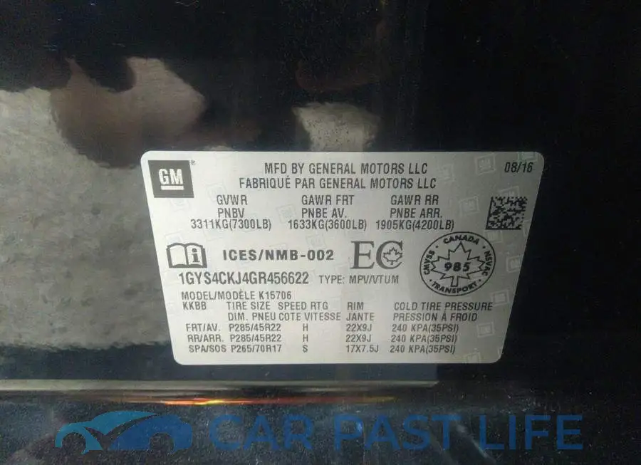 1GYS4CKJ4GR456622# 9