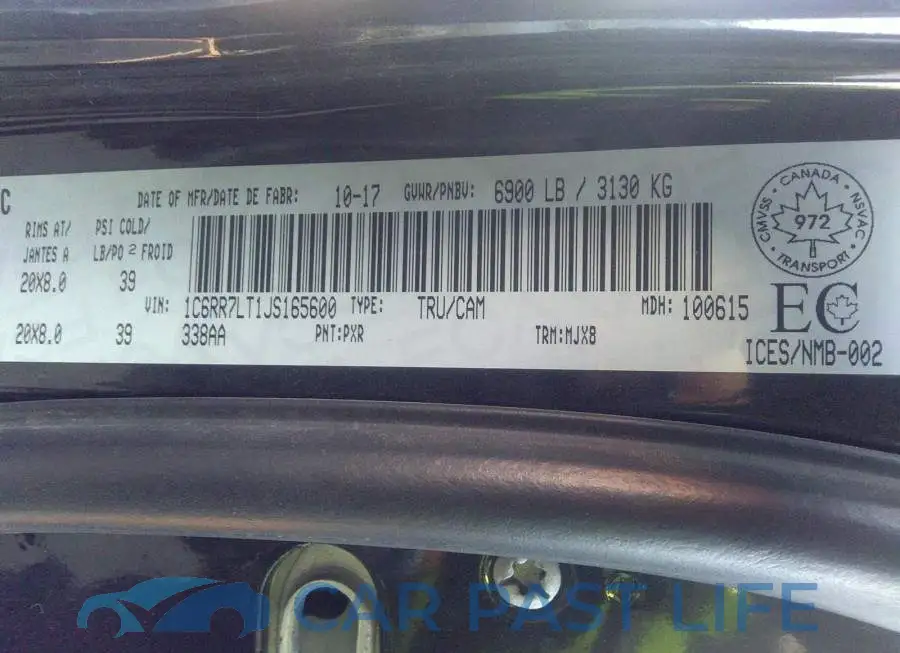 1C6RR7LT1JS165600# 9