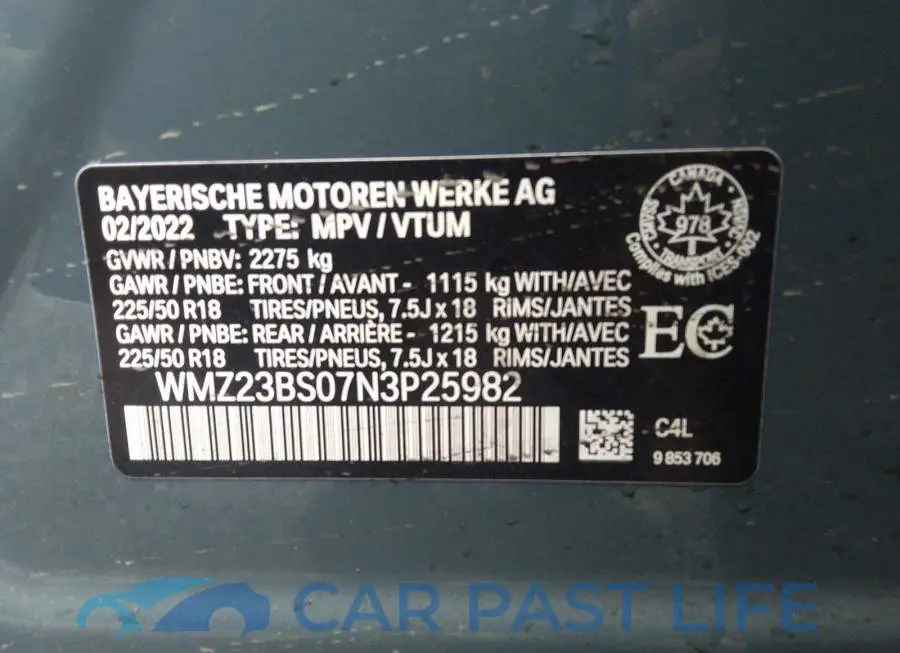 WMZ23BS07N3P25982# 9