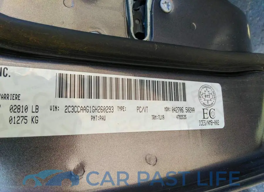 2C3CCAAG1GH260293# 9