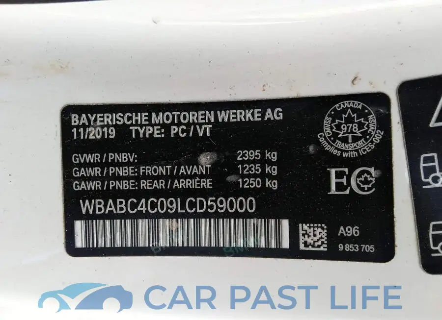 WBABC4C09LCD59000# 9