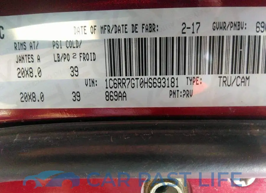 1C6RR7GT0HS693181# 9